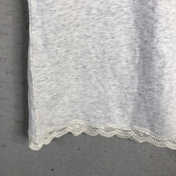 Y2K American Eagle Outfitter Cami Top Womens XL Gray Heather Babydoll Lace Trim - Picture 13 of 16